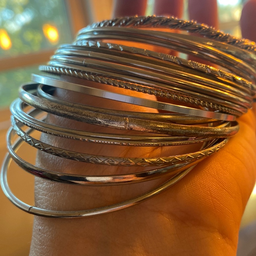 Collected Silver bangle bracelet lot - Picture 8 of 16
